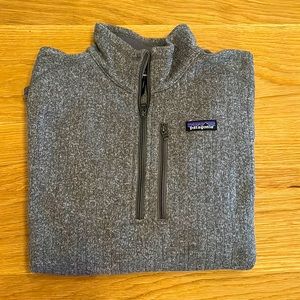 PATAGONIA BETTER SWEATER RIB KNIT 1/4 ZIP FLEECE MENS LARGE